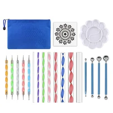 19-х глиняный горшок набор инструментов акриловые балясины отступ стали шариковая ручка пластиковый цветовая палитра шаблон ученические принадлежности канцелярские принадлежности