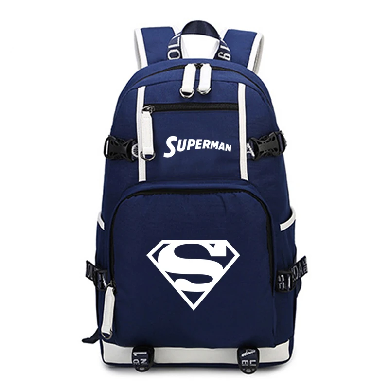 

Fashion Cool Superman School Bags Student Large Capacity Backpack Children Kid Casual Backpack Boys Girls Backpack