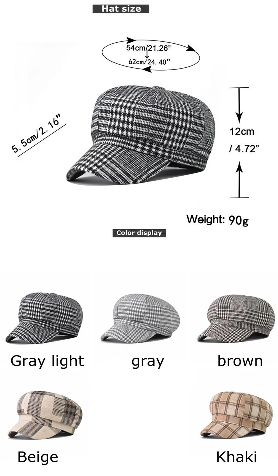 Cappello ottagonale traspirante in cotone traspirante nuovo Design  invernale FS per donna elegante cappelli da pittore in stile britannico  berretto scozzese di moda|Women's Berets| - AliExpress