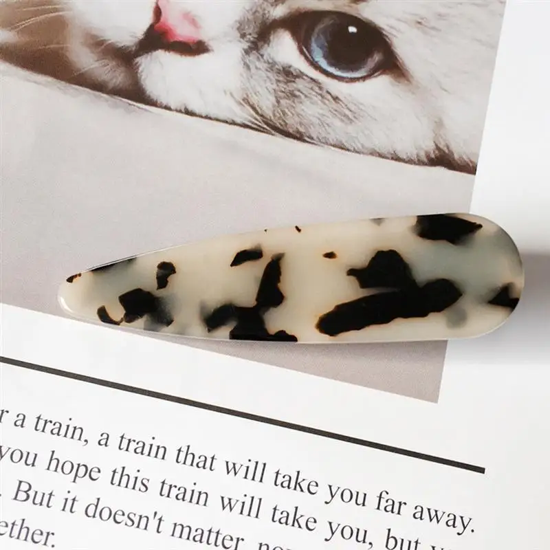 2Pcs Hair Clip Marble Hair Clip Hairpin for Girls Women for Women Elegant Snap Barrette Stick Hairpin Hair Styling Accessories