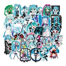 

50Pcs Hatsune Miku Stickers Cartoon Anime Sticker Diy Waterproof Notebook Classic Decals Luggage Motorcycle Guitar Gift for Kids