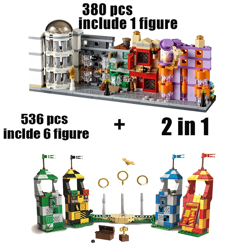 

2020 new 2 in 1 Potter Magic Movie Serices 11339+11004 Set Movie Building Blocks Bricks Model Kids Toys For Children Gift