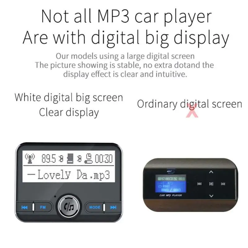 B31 Bluetooth 4,2 автомобильный fm-передатчик удобный практичный удобный дизайн USB зарядное устройство с 2,4 дюймовым дисплеем Автомобильный комплект
