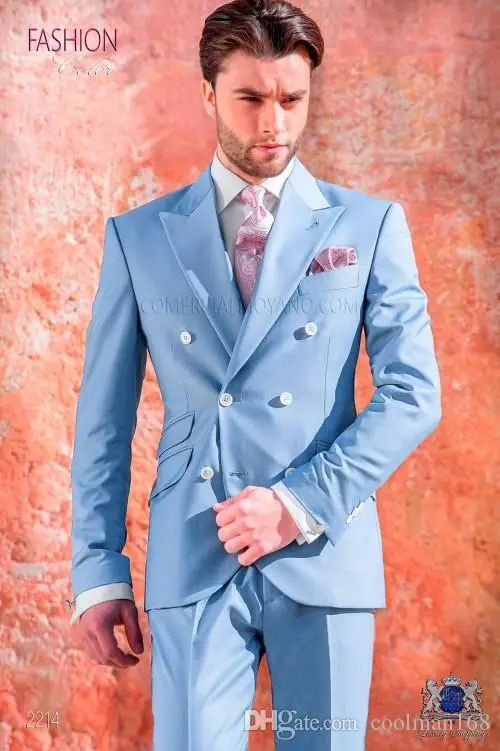 Горячее предложение, королевское синее Мужское пальто с отворотом, Блейзер, одежда для выпускного вечера, двубортный смокинг для жениха(пиджак+ брюки+ галстук) W: 493 - Цвет: Same as Image