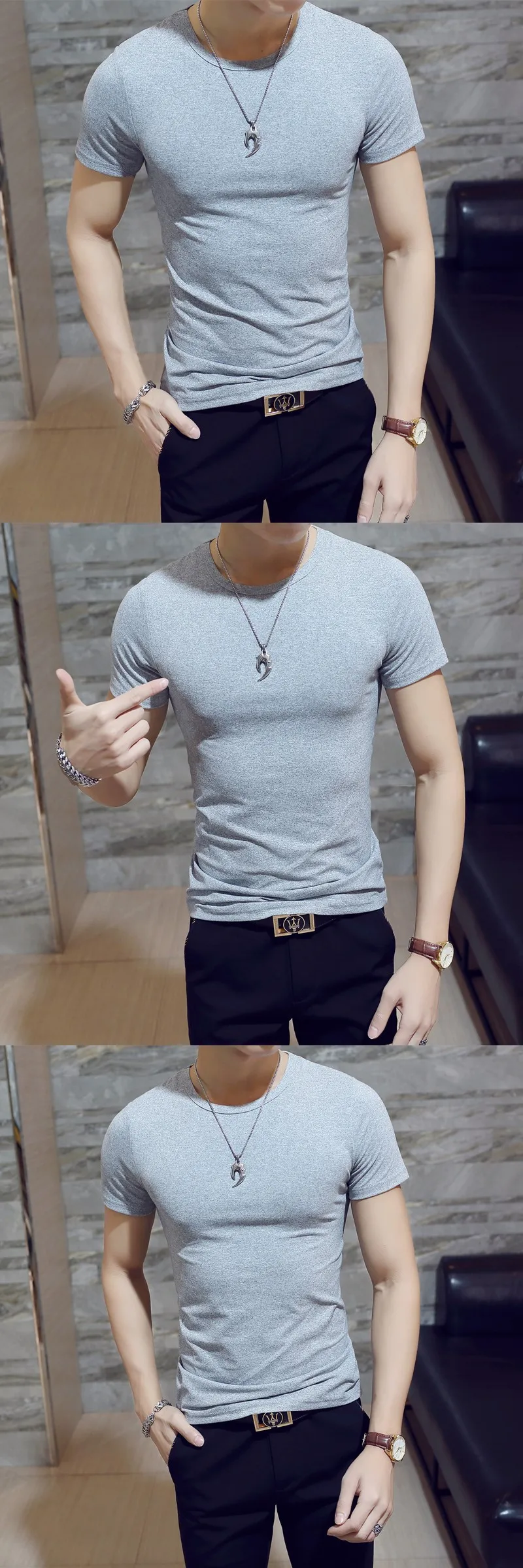 Round collar grey