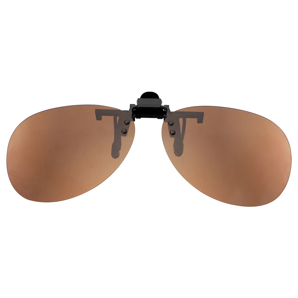 LEEPEE автомобиль вождения ночного видения линзы клип на солнцезащитные очки поляризованные солнцезащитные очки для вождения очки для мужчин женщин анти-UVA UVB - Название цвета: Коричневый