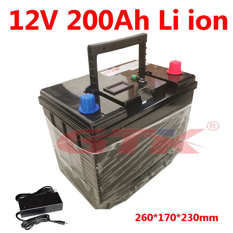 12V 200Ah литиево-ионная литиевая батарея с BMS для Солнечная система лодка крейсер