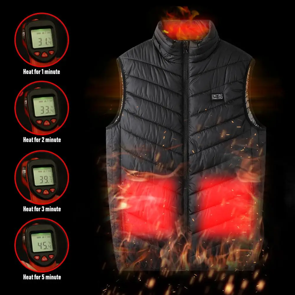 

4 Places Heated Vest Men Usb Heated Jacket Women Heating Vest Thermal Clothing Hunting Vest Winter Heating Jacket ë°œì—´ì¡°ë¼ ãƒ’ãƒ¼ãƒˆã€€ãƒ™ã‚¹ãƒˆ