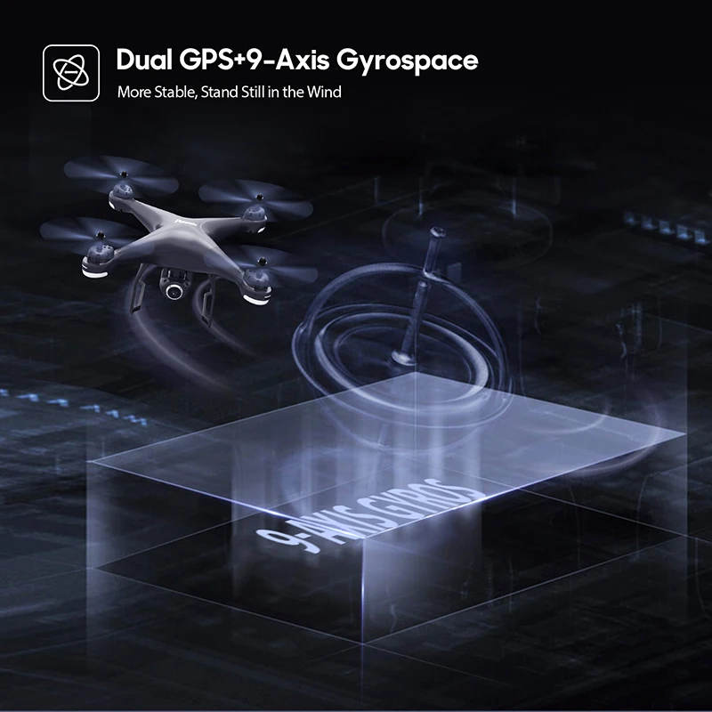 Potensic T25 gps Дрон FPV с HD камерой 720p Wifi RC дроны селфи следуем за мной Квадрокоптер gps ГЛОНАСС Квадрокоптер игрушки для детей