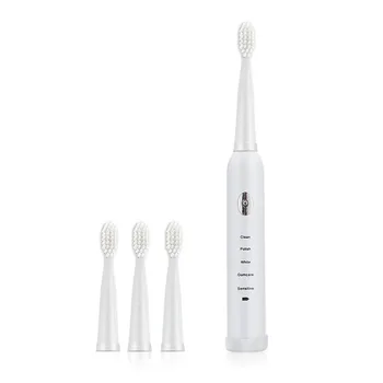 

Sonic Electric Toothbrush USB Rechargeable 5 Modes Waterproof Ultrasonic Toothbrushes With 4 Soft Toothbrush Heads Free Shipping