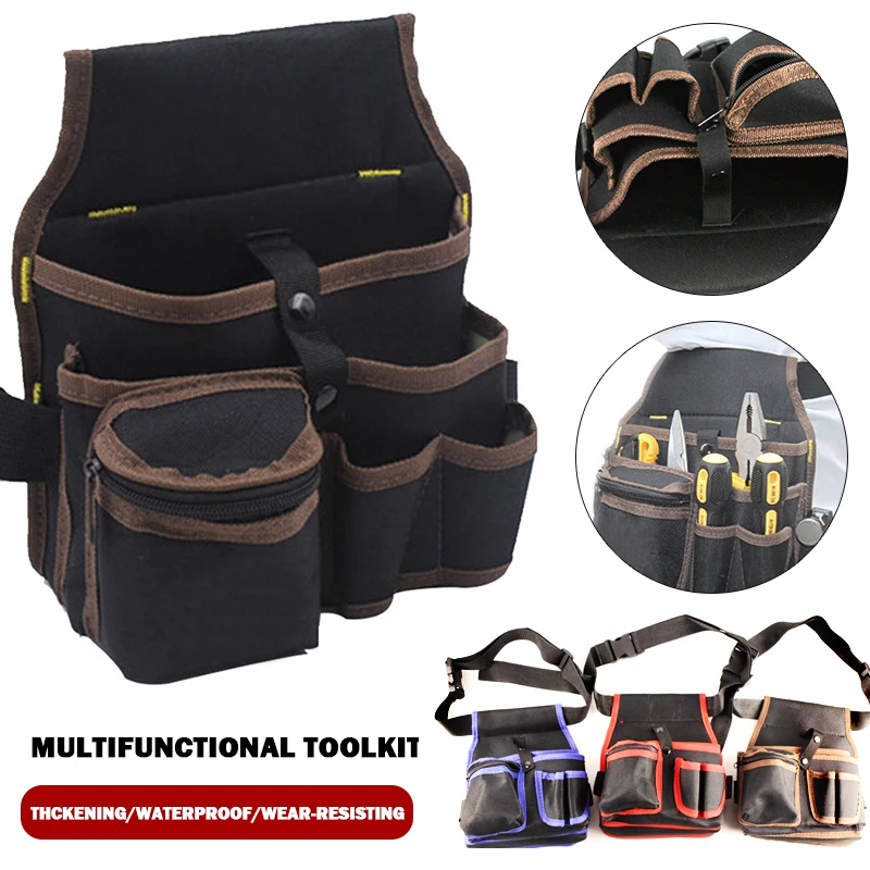 Electrician Waist Pocket Belt Tool Pouch Bag Oxford Cloth Hardware Toolkit Bag 