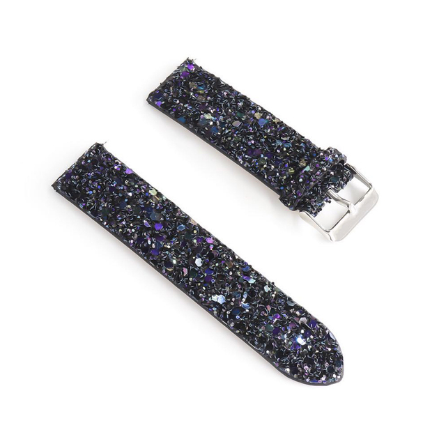 20mm Bling Leather Strap for Samsung Galaxy Watch 4 3 Classic Band 42mm 46mm 45/41mm Active 2 44/40mm Bracelet Sequins Belt