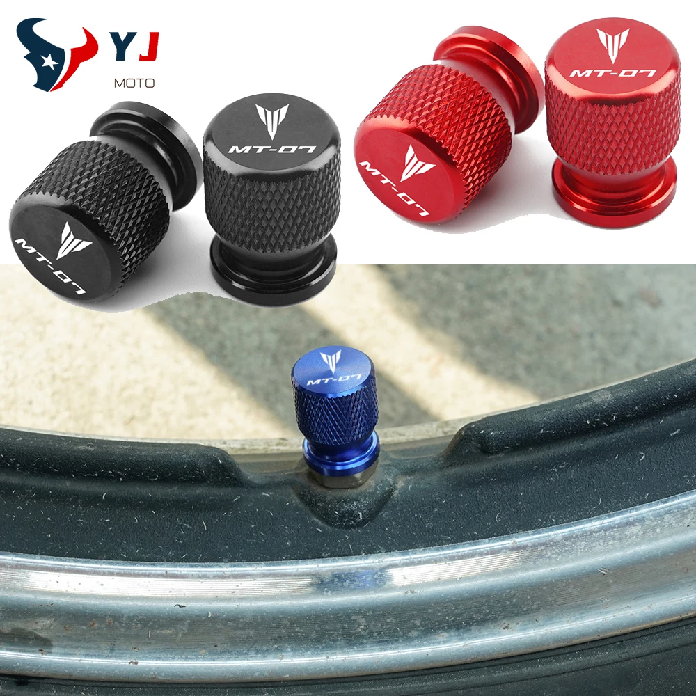 

For YAMAHA MT07 Universal High Quality Motorcycle Tire Valve Air Port Stem Cover Cap Plug CNC Aluminum Accessories All Years