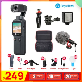 

Feiyutech Pocket 4K HD Handheld Gimbal Camera Stabilizer Wide-Angle 3-Axis 4K 60fps 1080 HD Action Camera VS DJI Osmo Pocket