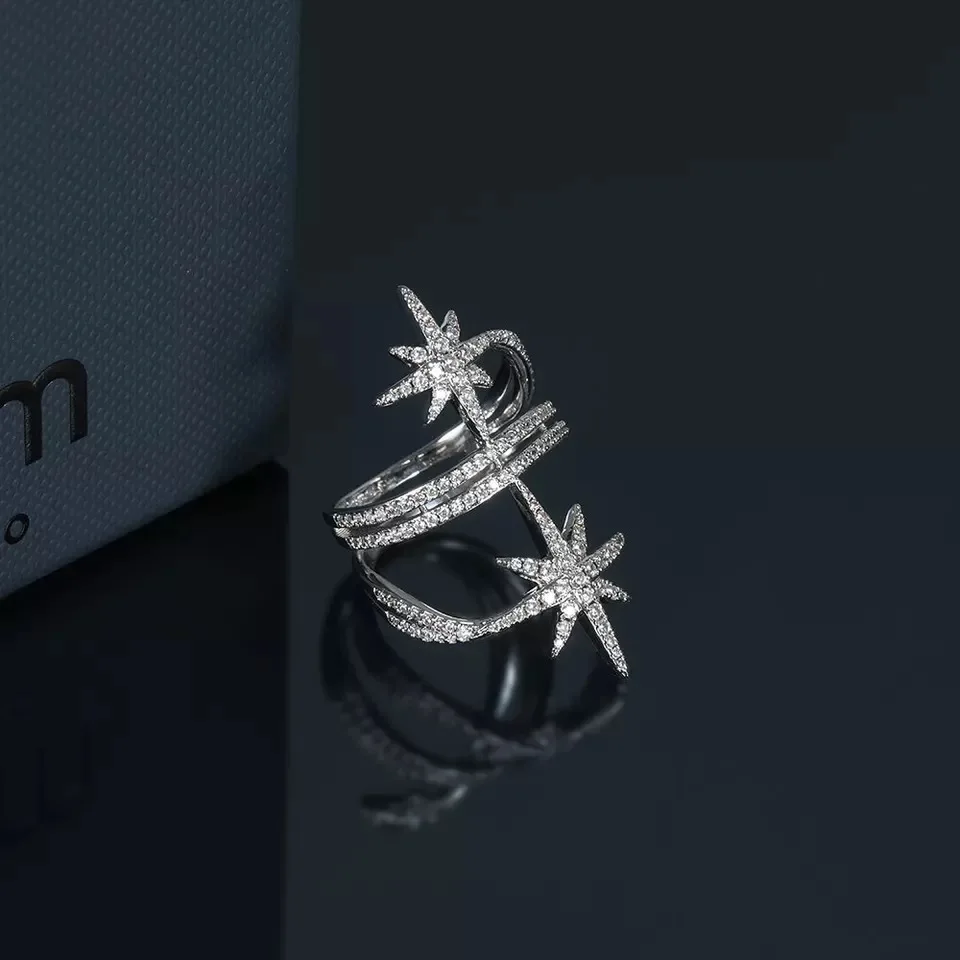 2019 Новый дизайн европейские кольца со звездами бренда оригинальные