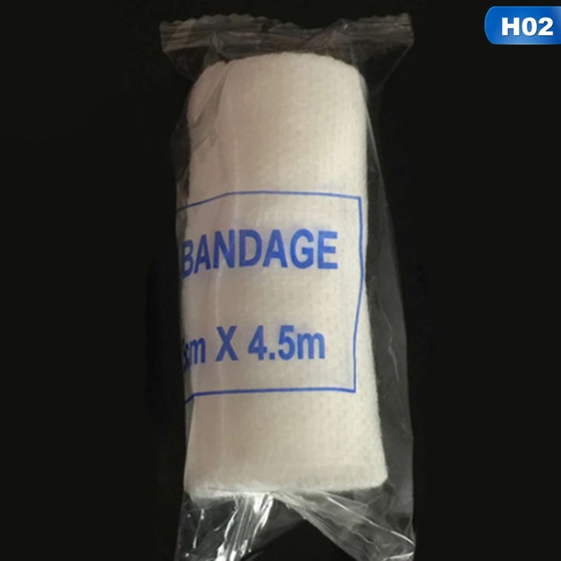 H02 7.5cm x 4.5m Эластичный Бандаж аптечка Марля рулон повязка на рану медицинский уход аварийная повязка для ухода Спорт на открытом воздухе лечение растяжения - Цвет: H02 7.5cm x 4.5m