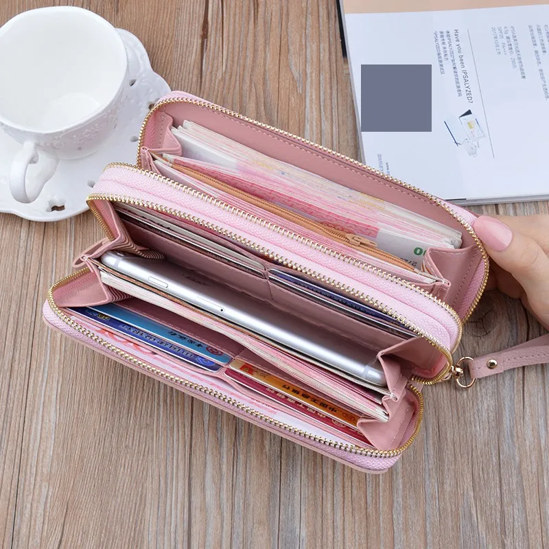 Puimentiua New Women Wallets Credit Wallet Women Luxury Brand Clutch PU Leather Money Clip Long Lady Purse For Coins