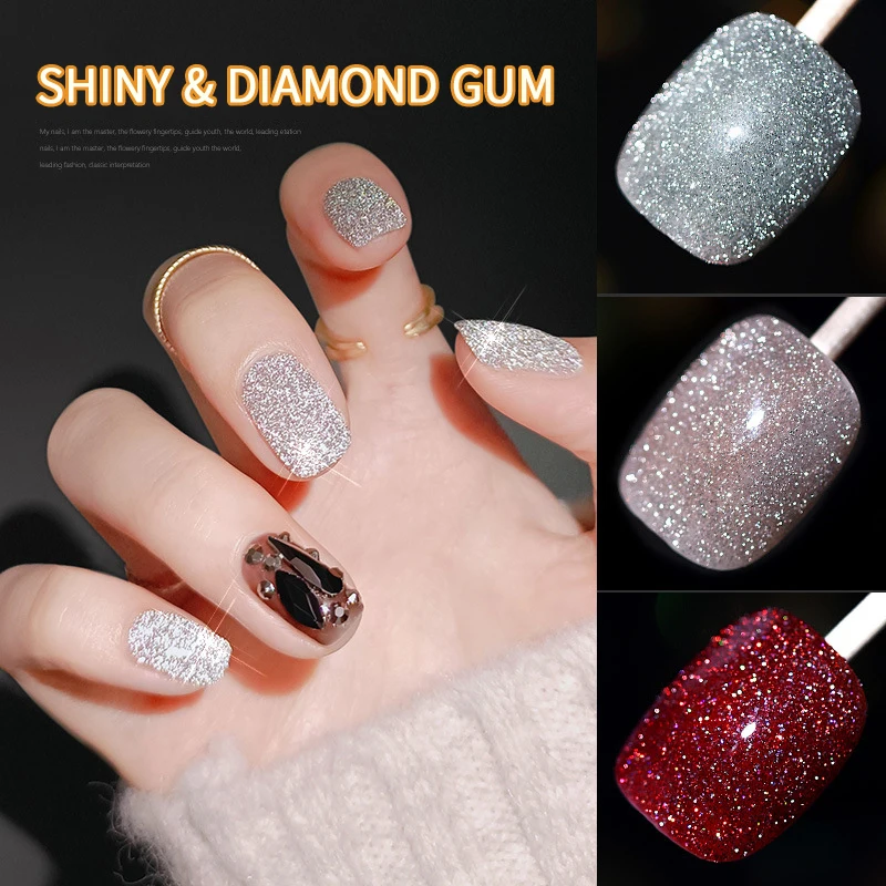 Color UV Glitter Gel Nail Polish Soak Off Varnish-Nail Glue Gold Sequins Colorful DIY Art | Красота и здоровье