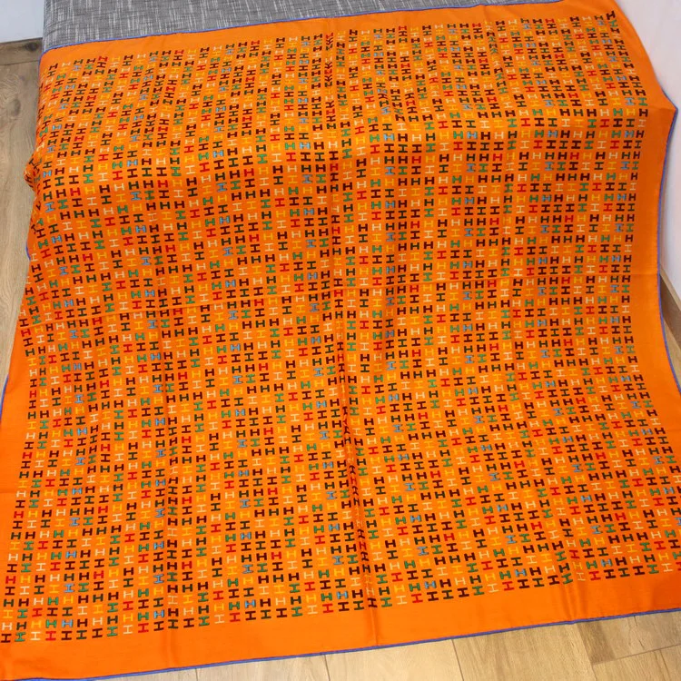 

Letters Scarf Women 70% Cashmere 30% Silk Blended Scarves Female Shawls Pashmina Lady Wraps Brand Design Handmade Hemming