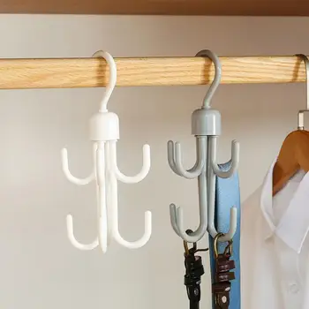 

Practical Double Layer Hooks Durable Home Wardrobe Bag Holder Storage Rack Multi-function 360 Degree Rotatable Hanger