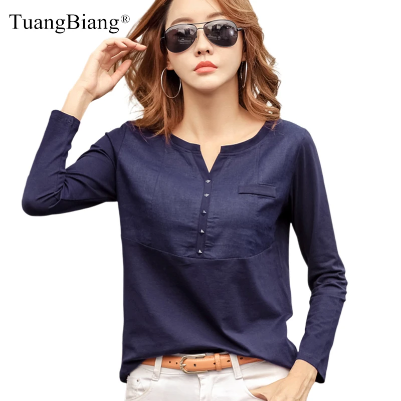 Long Sleeve Tshirts Women Navy | Navy Blue Long Sleeve Shirt Womens - 2023  Spring - Aliexpress