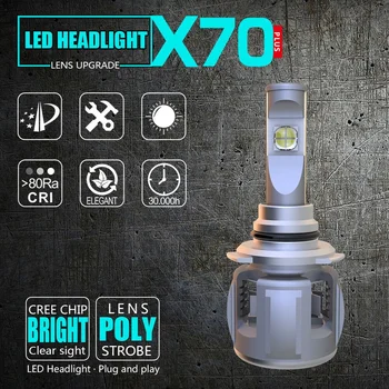 

2PCS 110W 13200LM XHP70 Car Light H4 LED Bulb H7 LED Canbus Error Free 9005 HB3 6000K 9006 HB4 9012 H8 H9 H11 LED Headlight bulb