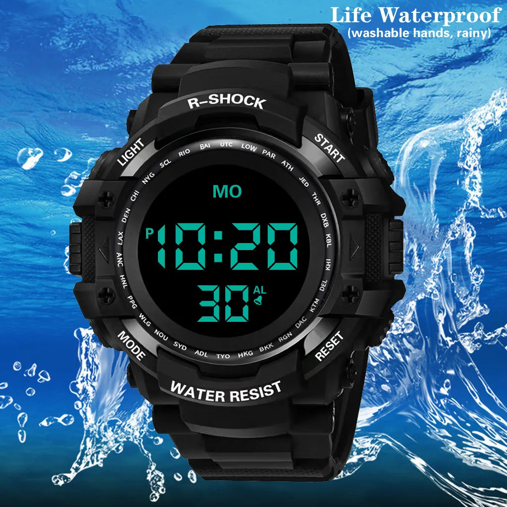 

reloj hombre digital Luxury watch men Digital LED Watch Date Sport Men Outdoor Electronic Watch erkek kol saati