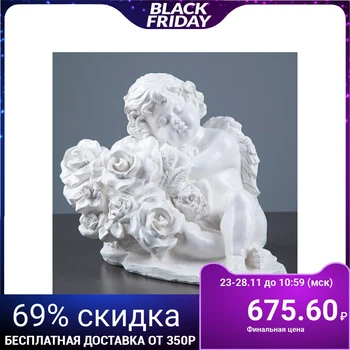 

Figure "Angel with large roses" white 20x30x24cm 3440825