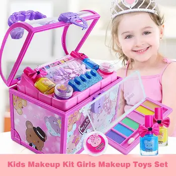 

Kids Makeup Kit Girls Makeup Toys Set Pretend Play Toys Set Nail Sticker Cosmetic Toys For Girls