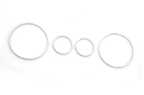 GHXSport Chrome Dashboard Gauge Ring Set for BMW E32 E34 Models