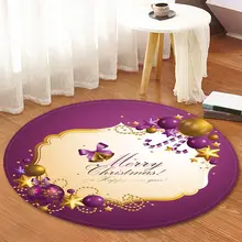 120 см домашние Мультяшные коврики для ванной коврик для коридора детский коврик для активных игр Рождественский Рисунок круглый ковер водонепроницаемые товары для дома