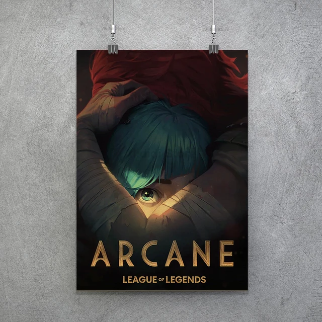 Popular TV Show Arcane Kraft Paper Poster Vi Viktor Jayce Jinx Home Decor Study Bedroom Bar Cafe Wall Paintings Stickers Posters Poster