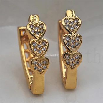 

New Arrival Heart Shape Hoop Earring for Women's earrings Zircon Party Earrings Fashion Jewerly for Wedding Anniversary Gift