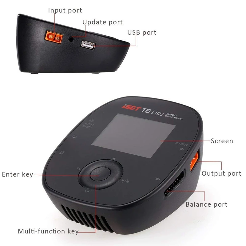  ISDT T6 Lite 600W 25A Smart Battery Balance Charger For 1-6S Lipo Battery - 4000088127232