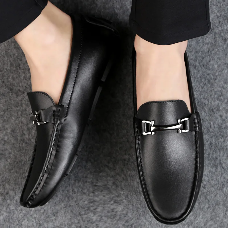 

Gentlemen Bowknot Wedding Dress Male Flats Casual Slip on Shoes Black Patent Leather Red Suede Loafers Men Peas Shoes %9016