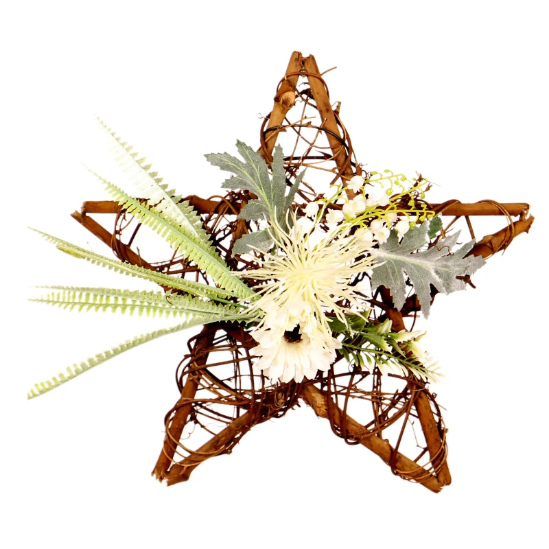 

Wreath Wooden Five-Pointed Star Pendant Garlands Home Decor
