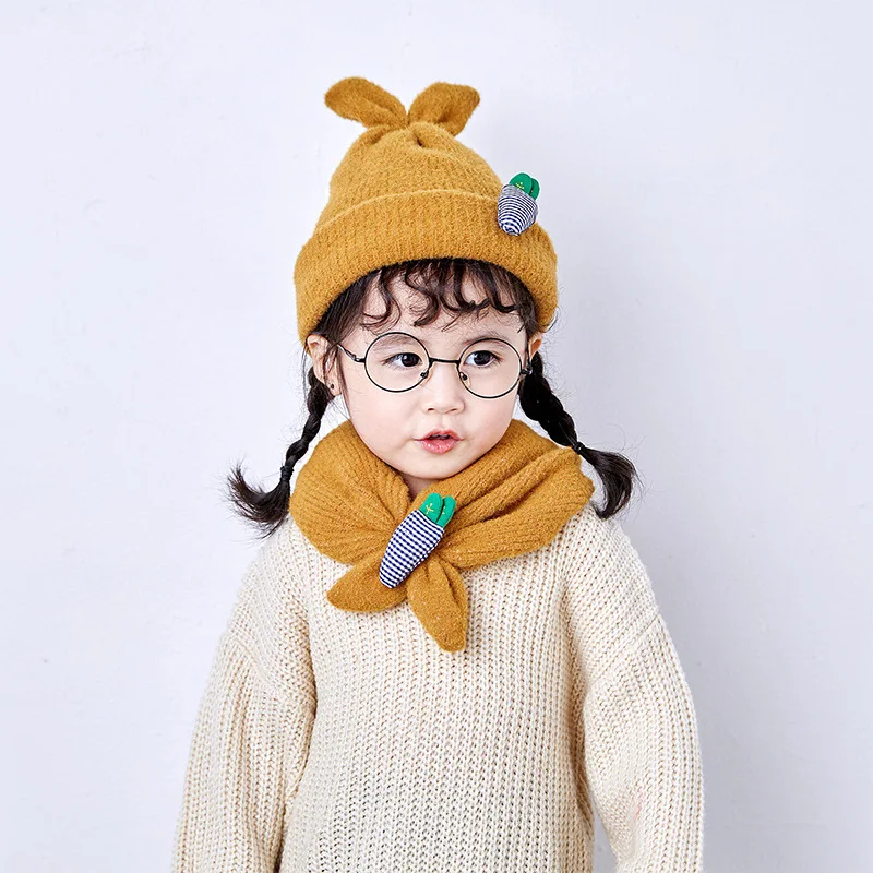 

Doitbest 2 to 6 years old Baby boy Beanies Can be used as Scarf hat Winter Child knitted hats kids girls Earflap Caps