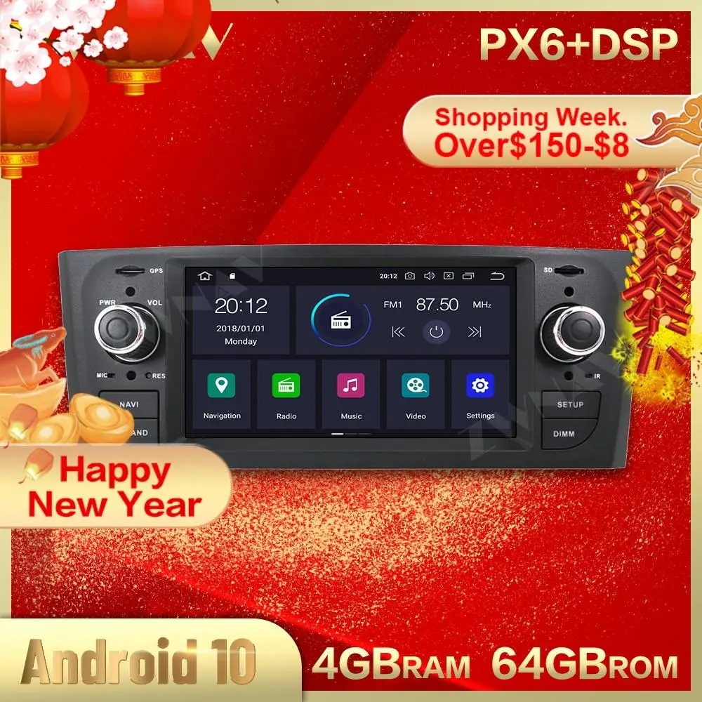 Для 2007 2008 2009 2010 2011 2012 Fiat Punto Grande Linea Android экран мультимедийный плеер аудио стерео