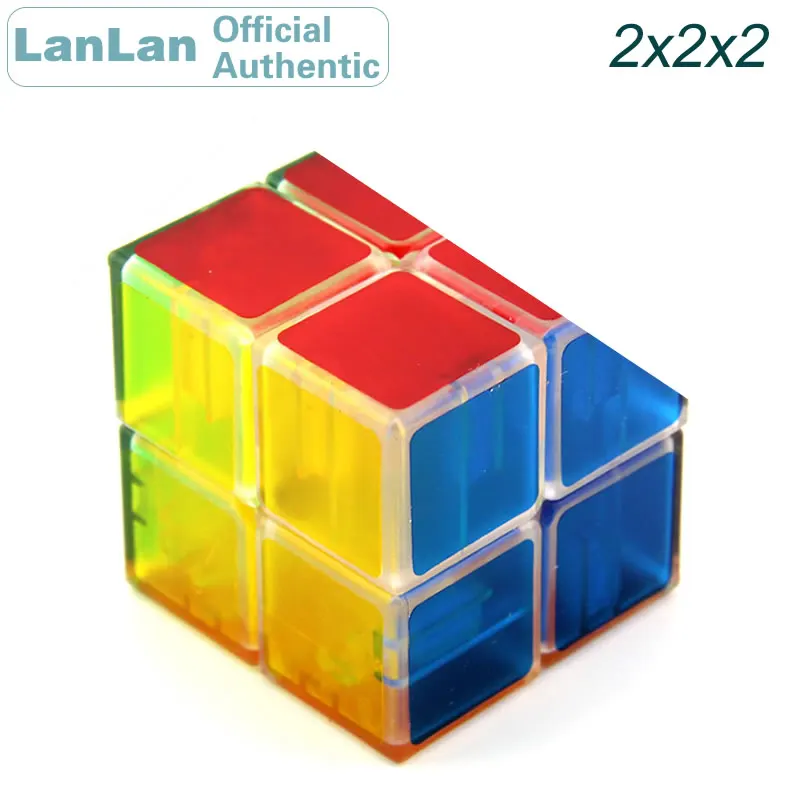 

LanLan 2x2x2 Magic Cube 2x2 Transparent Cubo Magico Professional Speed Puzzle Antistress Educational Toys For Children