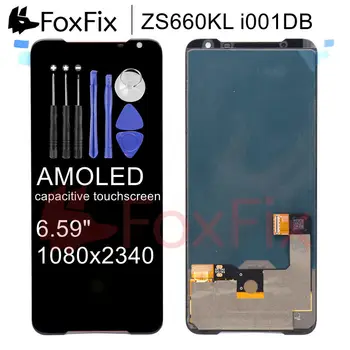 

FoxFix Display For ASUS ROG Phone II ZS660KL LCD Display Touch Digitizer Screen For ASUS ZS660KL LCD ROG Phone2 PhoneII Replace