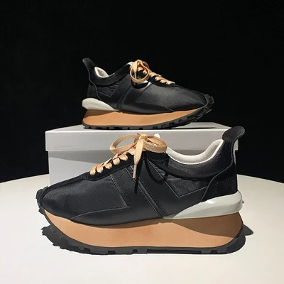 Стильные уличные кроссовки Stylesowner из натуральной кожи на толстой подошве