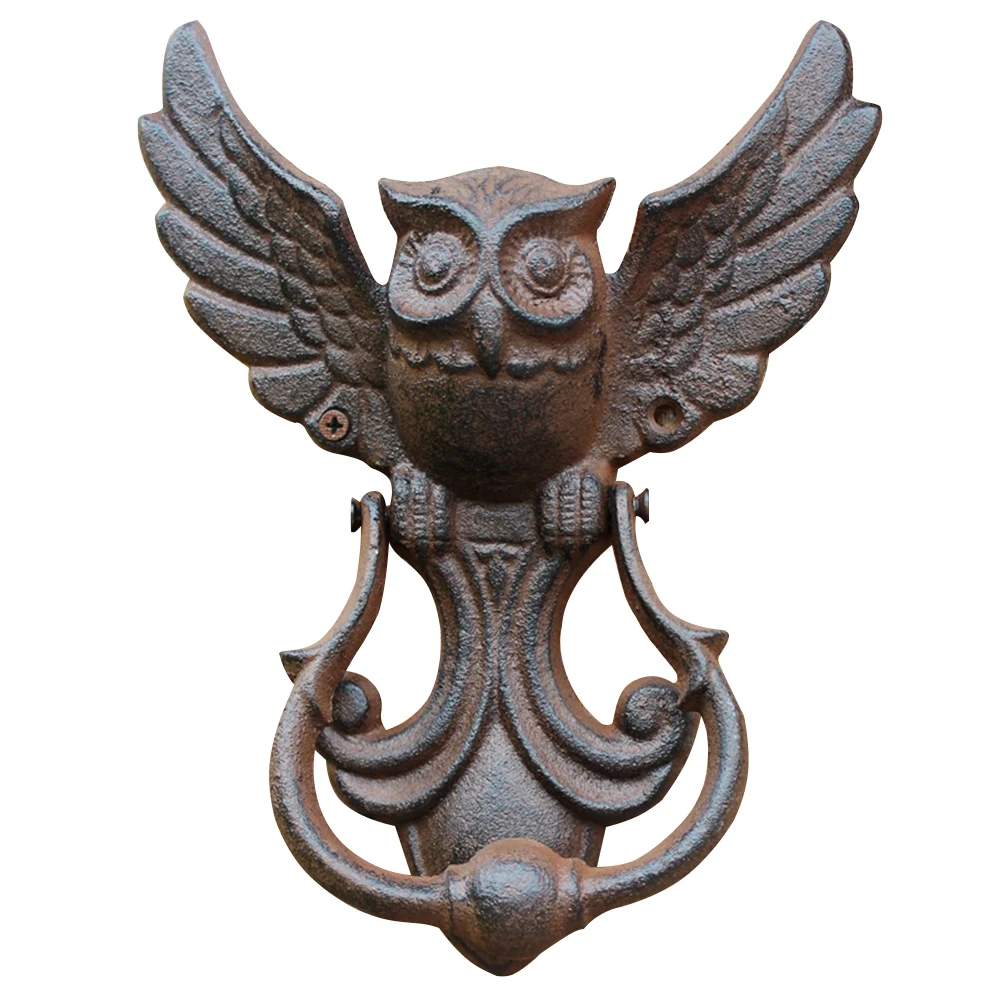 

Pull Shed Cast Iron Vintage Owl Shape Durable Easy Install Decoration Cafe Removable Door Handle Screw Fasten Home Sturdy