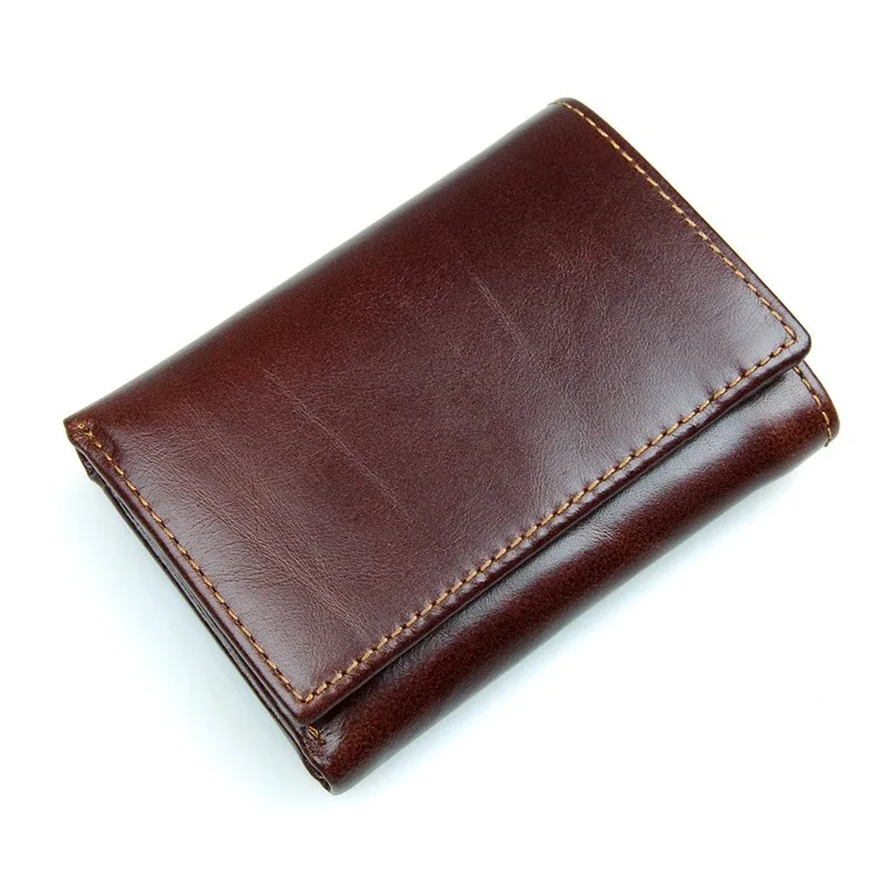 Luufan RFID Trifold Wallet Credit Card Holder With Secure ID Window Mens Leather Genuine Wallet