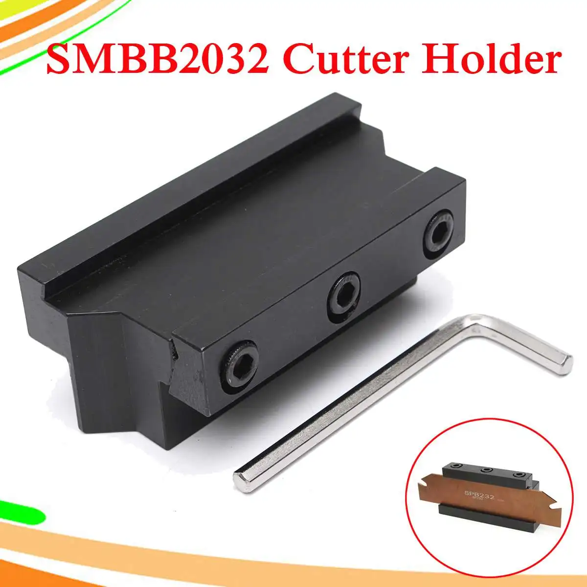 

SMBB2032 Grooving Cut Off Blade Holder CNC Milling Cutter Holder For SPB32 Blade