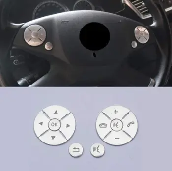 

Auto Interior Car Steering Wheel Button Trim Cover ABS Decoration Stickers For Mercedes ML GL CLS SLK GLK E C S R Accessories