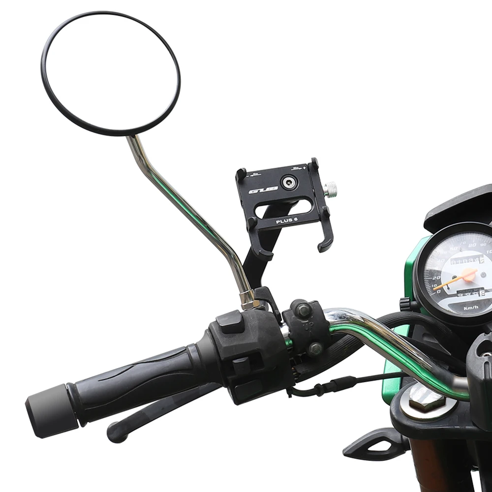 Adjustable Motorcycle Phone Mount Out-Front Handlebar Cell Phone GPS Mount Holder Bracket Cradle Clamp