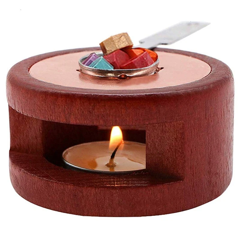 

Sealing Wax Warmer, Wax Seal Kit with Candle Furnace Melting Wax Spoon Tealight Candles