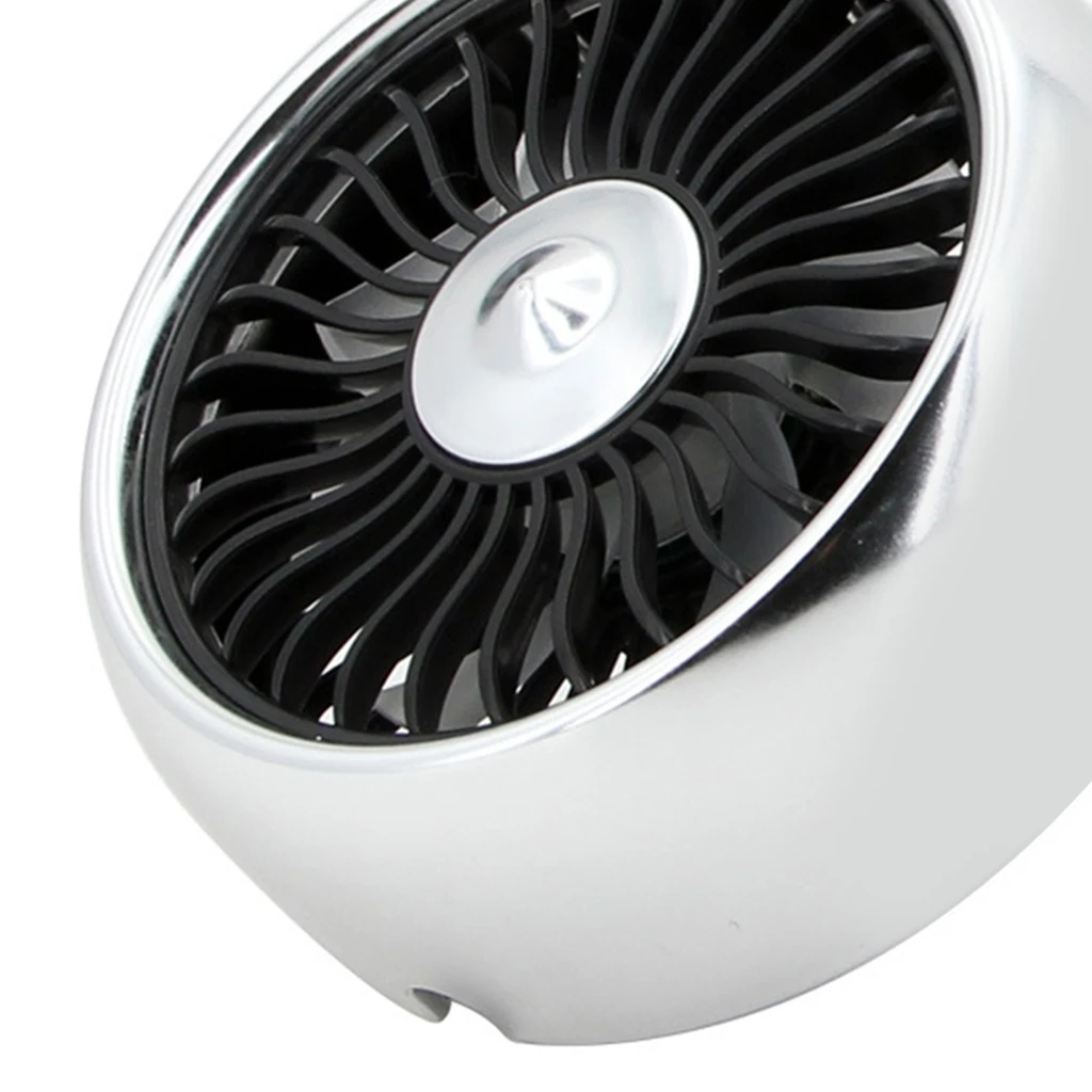 Car Home Summer Fan Air Conditioner Ice USB Rechargeable Air Cooler Silver