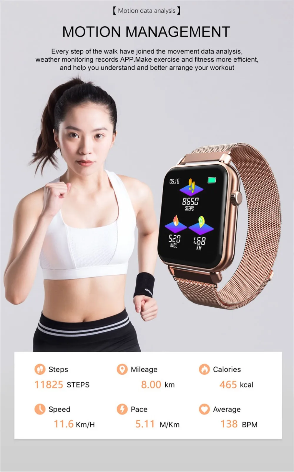 Waterproof Bluetooth Smart Watch Heart Rate Monitor Mate for iOS Android Y6 Pro martwatch heart rate monitor multiplle sport