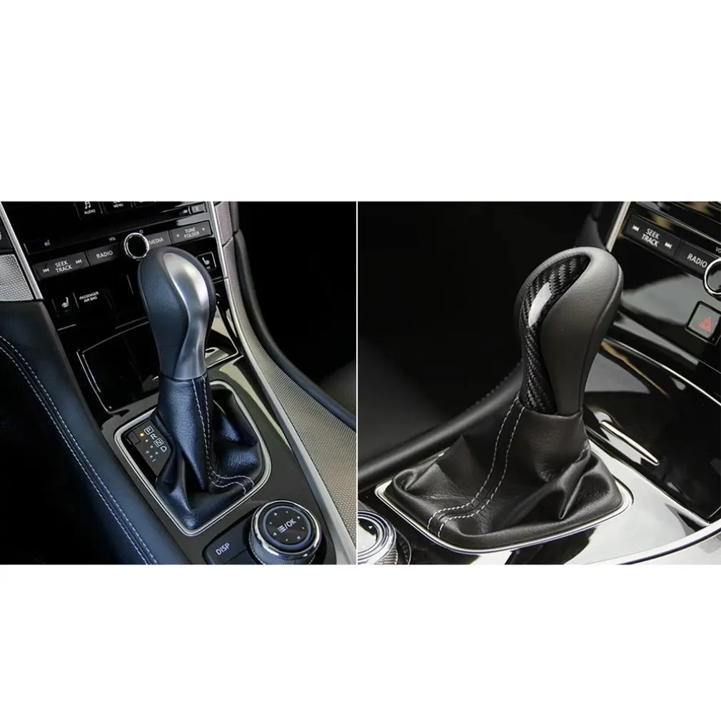 Новинка ручка переключения передач из углеродного волокна Накладка для Infiniti Q50 V37